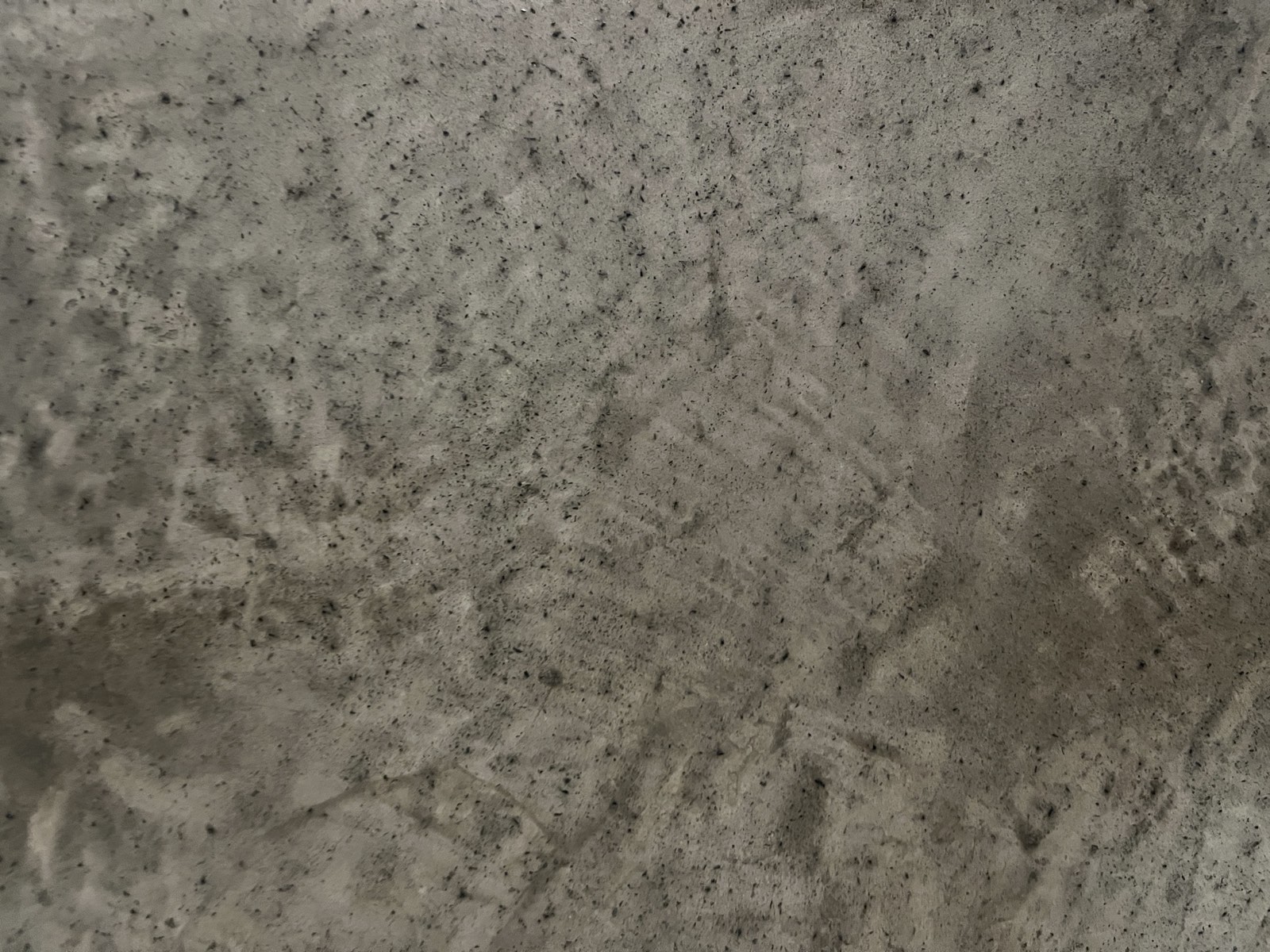 Dunkelgrauer Edelputz mit mineraler Körnung und Handabdrücken, Kalkputzoberfläche